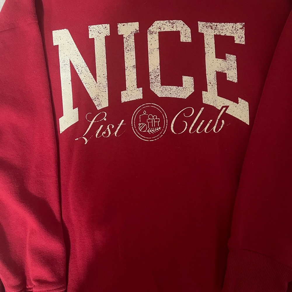 Red 'Nice List Club' Sweater